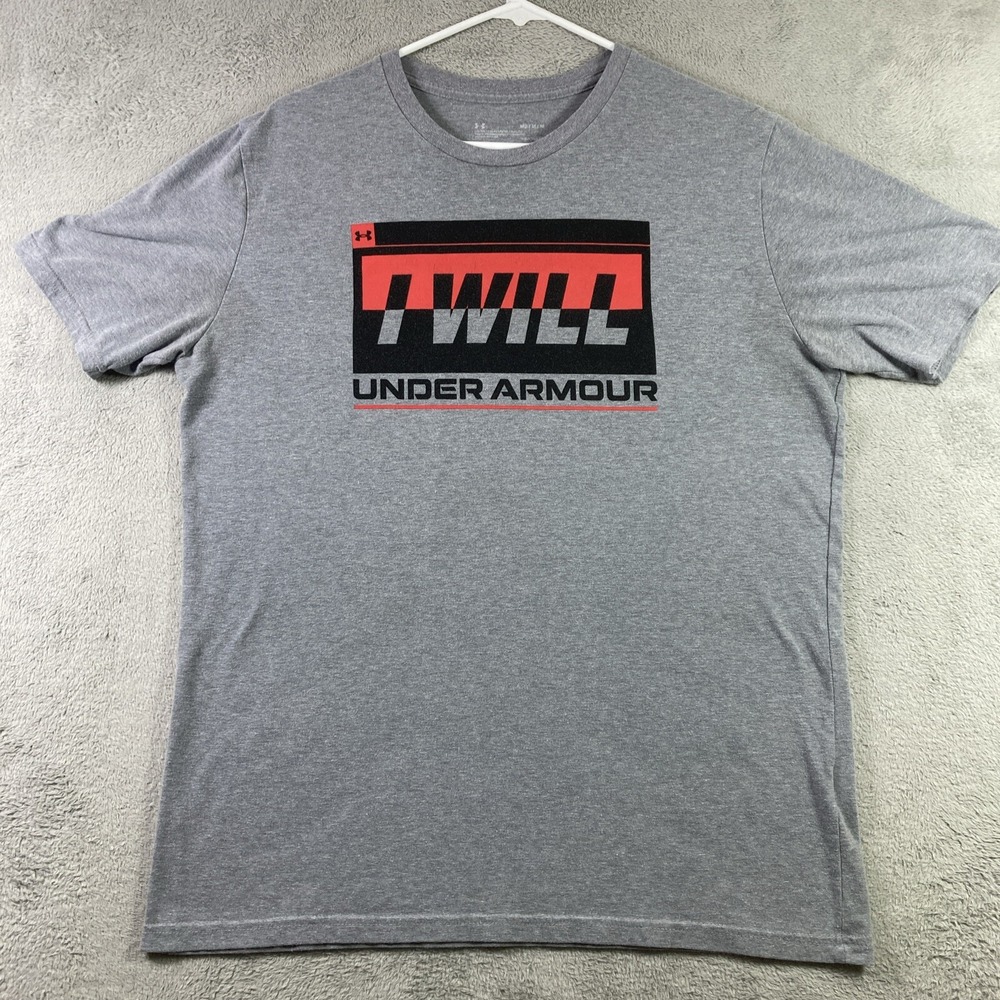 Under Armour Shirt Adult Medium Gray I WILL Graphic Tee SS Loose Heatgear